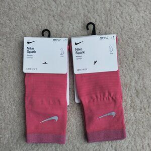 NWT (2) Pair Nike Spark DRI-FIT Womens 9.5-11 Ankle Running Socks Pink